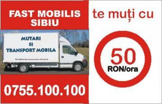 Transport marfa si mutari mobila Sibiu de la Fast Mobilis