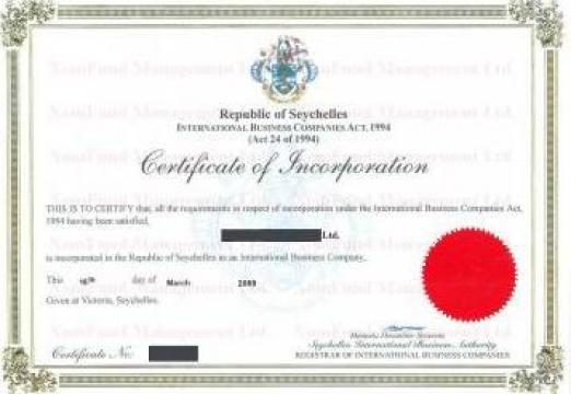 Firma offshore in Seychelles - Pachet Confidential de la Dema Partners