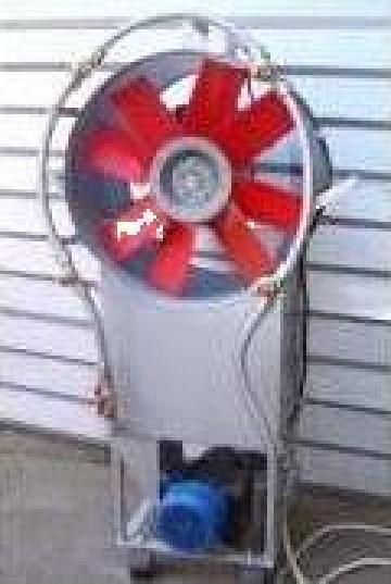 Ventilator cu pulverizator pentru lichide