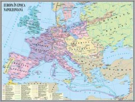 Harta Europa in perioada napoleoniana de la Eurodidactica Srl