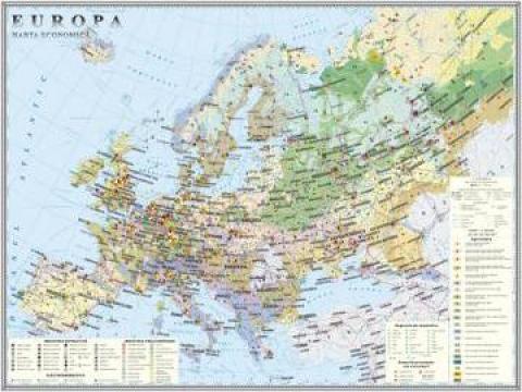 Harta economica Europa de la Eurodidactica Srl