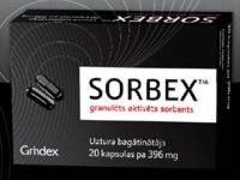 Supliment alimentar Sorbex 20 capsule carbune activ