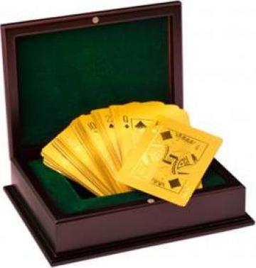 Carti de joc innobilate din aur 24 karate de la Heraldic Lounge Srl