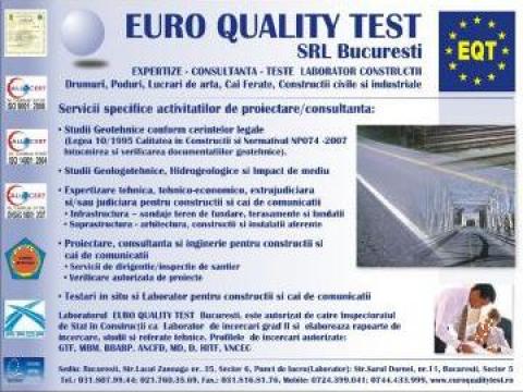 Studii geotehnice pentru drumuri de la Euro Quality Test - Bucuresti