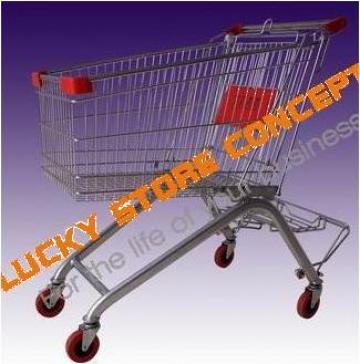 Carucior cumparaturi Trolley bag holder system de la Lucky Store Solution SRL