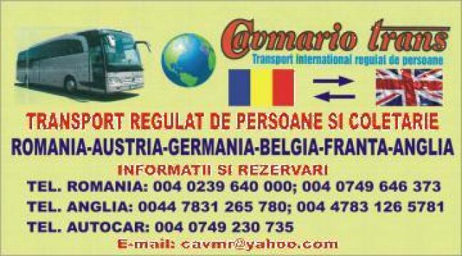 Transport persoane Romania-Anglia de la Cavmario Trans Srl