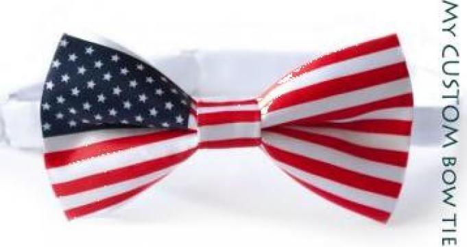 Papion My custom Bow Tie USA Ziua Americii