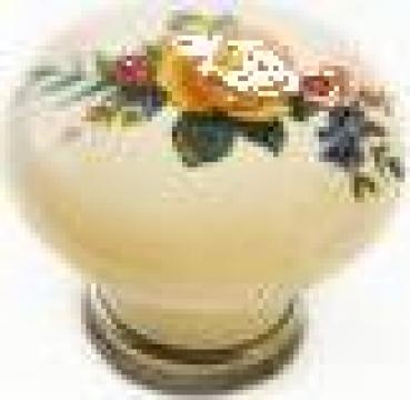 Buton ceramica floral pt. mobila de la Hrm Consulting Srl