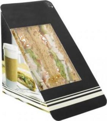 Ambalaj din carton pentru sandwich triunghi