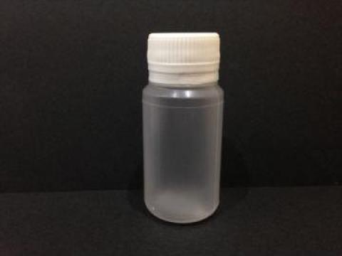 Flacon plastic transparent/alb 50 ml cu dop fi 28 PV de la Vanmar Impex Srl