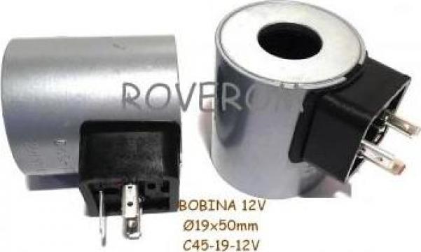Bobina 12V, D19x50mm, electrovalva hidraulica de la Roverom Srl