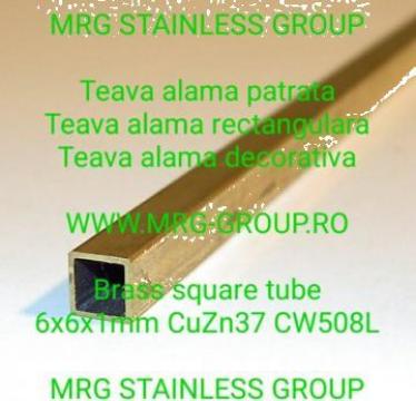 Teava alama patrata 6x6x1mm rectangulara dreptunghiulara de la MRG Stainless Group Srl