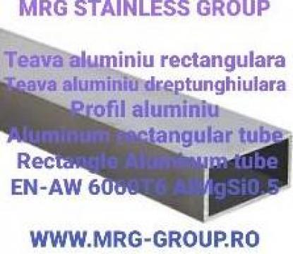 Teava aluminiu rectangulara 80x40x2 - 2.5 - 3mm, alama, inox de la MRG Stainless Group Srl
