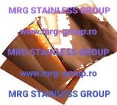 Tabla cupru grosime 0.5mm Cu-DHP debitata min. 99.9 % Cu de la MRG Stainless Group Srl