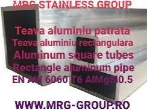 Teava aluminiu patrata 80x80x2mm dreptunghiulara tabla, bara de la MRG Stainless Group Srl