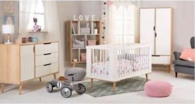 Mobilier camera copii si bebelusi Klups Sofie Alb Natur de la Ivenik Concept Srl