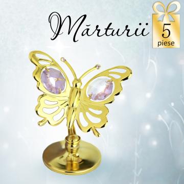 Marturii Fluturas cu cristale Swarovski violet - 5 marturii de la Luxury Concepts Srl