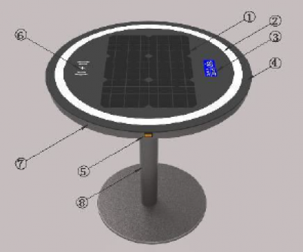 Mobilier urban solar - masa