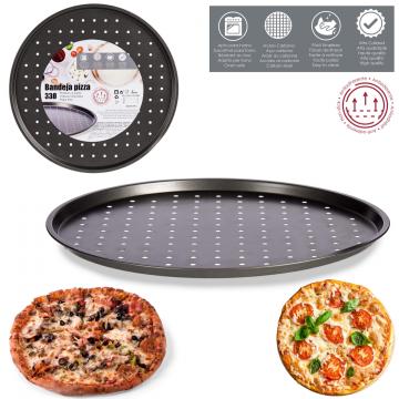 Tava perforata pentru copt pizza 33 cm de la Plasma Trade Srl (happymax.ro)