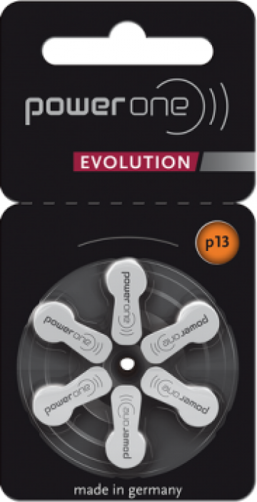 Baterii pentru aparate auditive Power One P13 Evolution PR48 de la Power Energie Grup Srl.