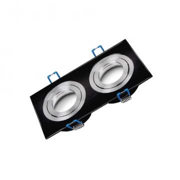 Carcasa pentru 2xGU10/GU5.3, negru, Spotti-S de la Spot Vision Electric & Lighting Srl