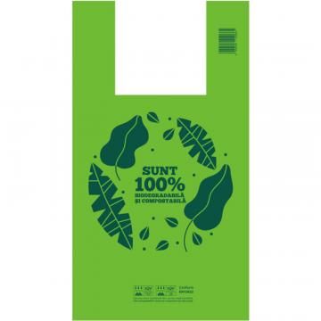 Punga Bio, verde, OK Compost, rezistenta 4 kg (1000buc)
