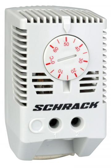 Termostat pentru incalzirea dulapurilor Schrack, 0-60*C de la Kalva Solutions Srl