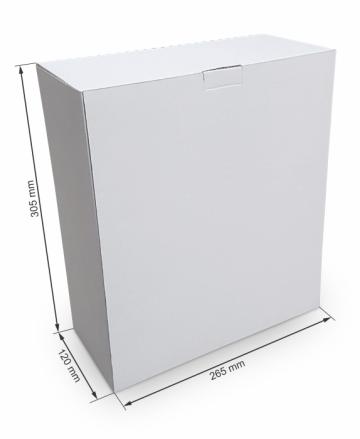 Cutie carton microondul alb, 305x265x120 mm de la Label Print Srl