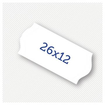 Etichete pret 26 x 12 mm albe de la Sedona Alm