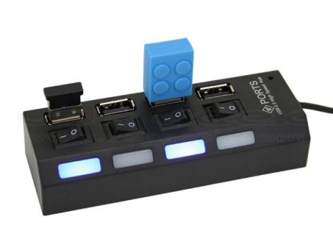 Hub 4 porturi USB cu buton On/Off