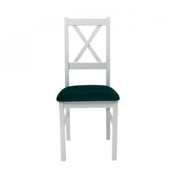 Scaun living Nilo10 B23X, alb, 43x94x40 cm, lemn masiv de la CB Furniture Srl