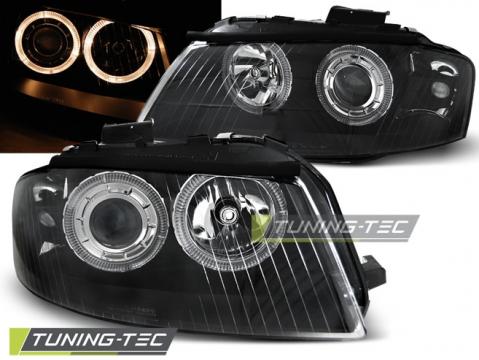 Faruri Audi A3 8P 05.03-03.08 Angel Eyes negru de la Kit Xenon Tuning Srl