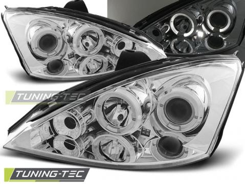 Faruri compatibile cu Ford Focus 11.01-10.04 Angel Eyes crom de la Kit Xenon Tuning Srl