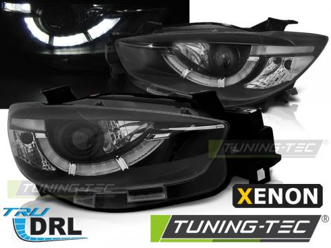 Faruri compatibile cu Mazda CX5 11-15 Negru True DRL Xenon de la Kit Xenon Tuning Srl