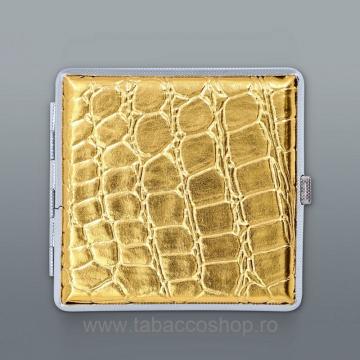 Tabachera metalica J&Y Gold pentru 20 tigari (5-9037)