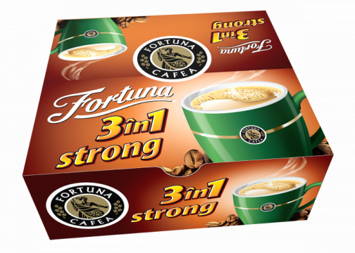 Amestec de cafea solubila plic Fortuna 3in1 Strong 24x17g