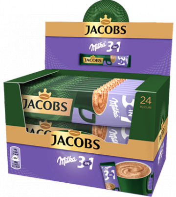 Cafea instant plic Jacobs 3 in 1 Milka Mix 24 buc