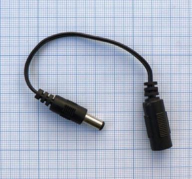 Cablu DC adaptor 2.5x5.5x10 tata - 2.1x5.5x10 mama, 7cm de la SC Traiect SRL