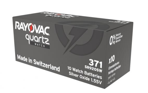Baterii ceas Rayovac 371 (AG6) cu oxid Argint