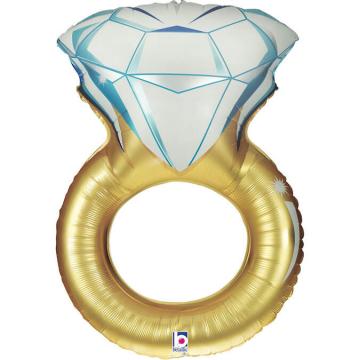 Balon folie Inel cu diamant 80 cm
