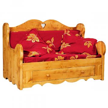 Canapea rustica lemn masiv, diverse nuante
