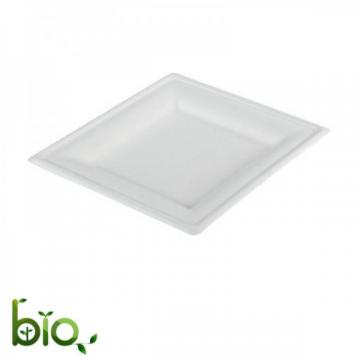 Farfurii trestie, biodegradabile, patrate, 20x20cm (50buc) de la Practic Online Packaging Srl