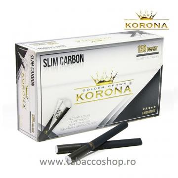 Tuburi tigari Korona Slim Black Carbon 120 de la Maferdi Srl