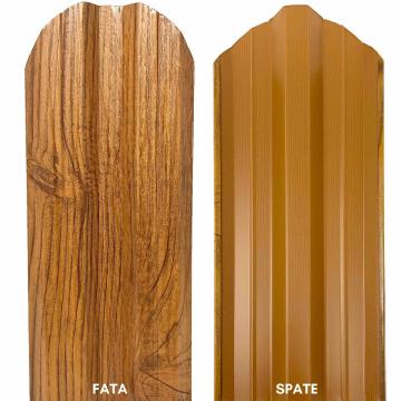 Sipca metalica gard imitatie lemn stejar striat de la Tehnik Total Confort Srl
