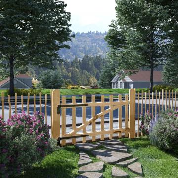 Poarta simpla pentru gard, lemn de alun, 100 x 60 cm de la VidaXL