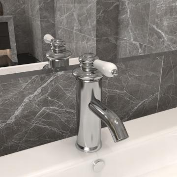 Robinet chiuveta de baie, argintiu, 130x180 mm de la Vidaxl