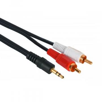 Cablu 2 RCA tata la jack 3,5mm tata stereo 5 metri de la Sirius Distribution Srl