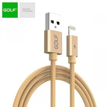 Cablu USB Lightning fast charge Golf GC-76i auriu de la Sirius Distribution Srl