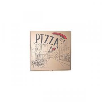 Cutii pizza, carton natur, design urban, 28cm (100 buc) de la Practic Online Packaging Srl