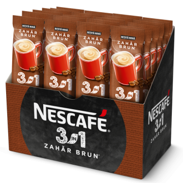Cafea instant plic Nescafe 3in1 zahar brun 24x15g de la KraftAdvertising Srl